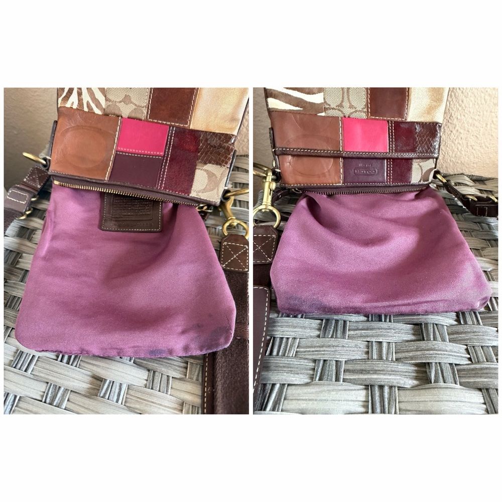 Coach Patchwork Crossbody Swingpack – Multicolor Leather & Suede Mix - Picture 3 of 16